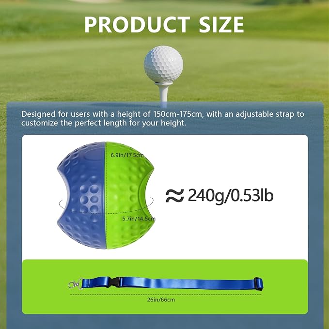 Golf Training Aid Ball, Swing Trainer for Impact Precision & Consistent Swings, Fixes Slicing, Scooping & Chicken Wing, Simple Effective Golf Training Tool