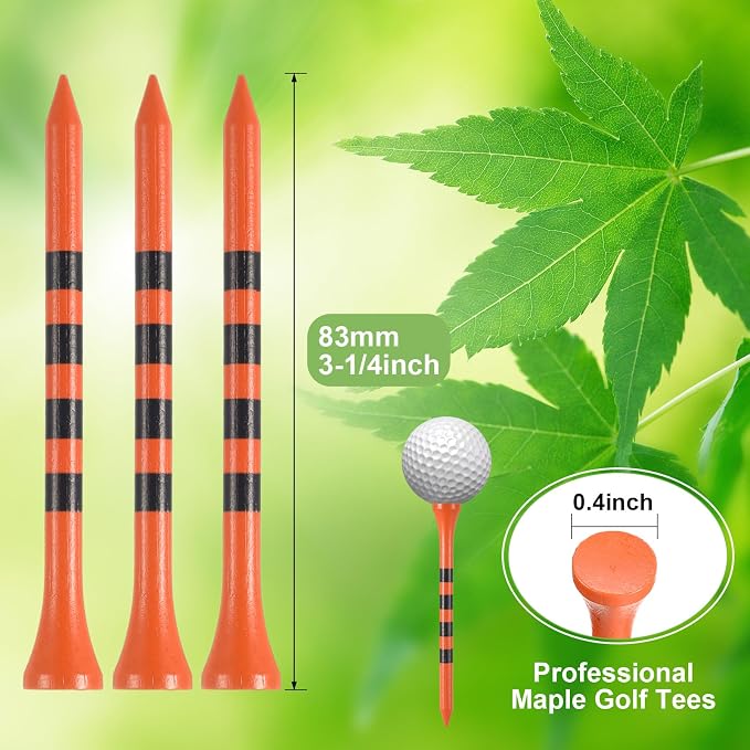 Vinsot 1000 Pcs Golf Tees Bulk 3-1/4'' Wooden Tees for Driving Range, Golf Club Accessories for Men Dad