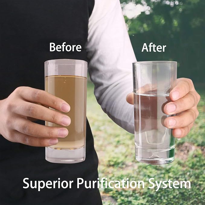 SurviMate Black and Teal Filtered Water Bottles