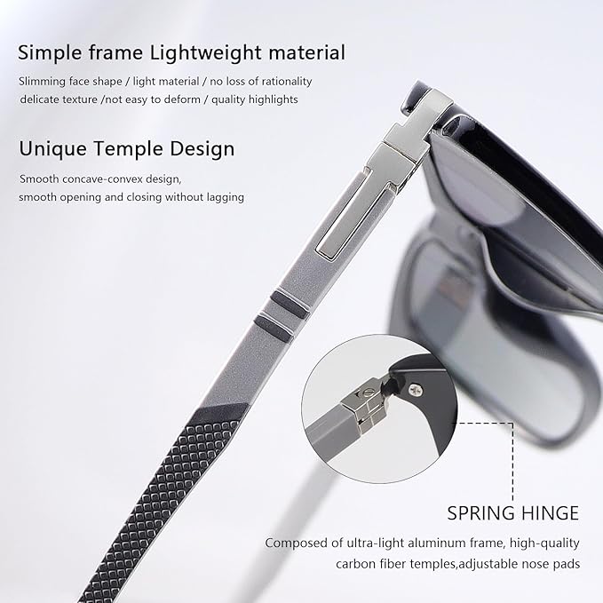 YIMI Polarized Bifocal Reading Glasses UV Protection Outdoor Sun Readers Computer Anti Blue Light Glare Glasses for Men Women