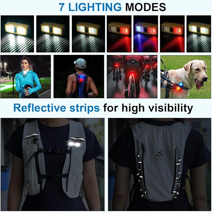 Running Hydration Vest Backpack, Lightweight Hydration Backpack with 500ML Water Bladder and Night Running Light