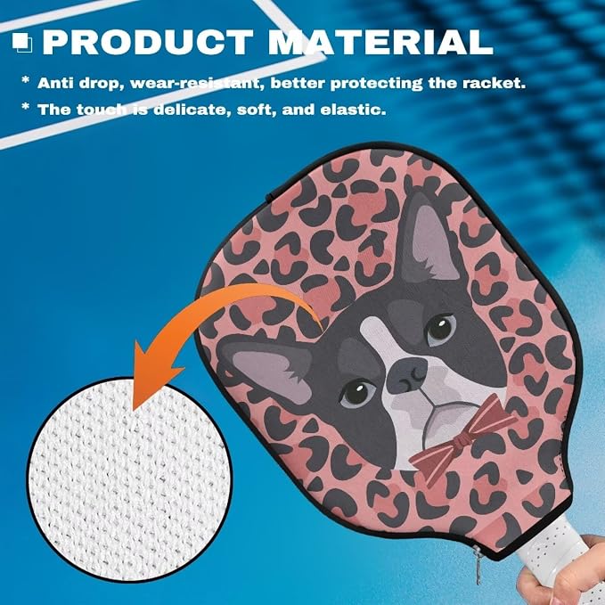 Blue Camo Corgi Pattern Print Pickleball Paddle Covers Only Paddles Holder Sleeve Fits Most Rackets