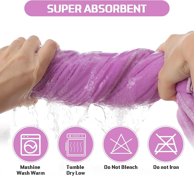 Mixweer 2 Pcs Oversized Bath Towels, 40 x 80 Inch Giant Microfiber Jumbo Bath Sheets Ultra Soft Bathroom Microfiber Quick Dry Absorbent Shower Towels for Spa Camping Beach (Lilac)