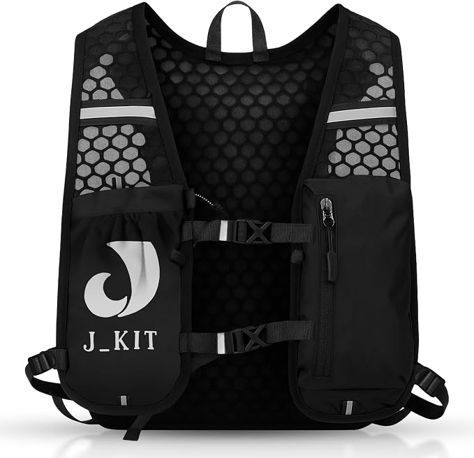 Running Hydration Vest — Lightweight Trail Running Vest with Quick-Access Phone Holder, Water Bottle Holder, Bounce-Free Adjustable Belt for Men and Women — 5K 10K 21K 42K Marathon Trail
