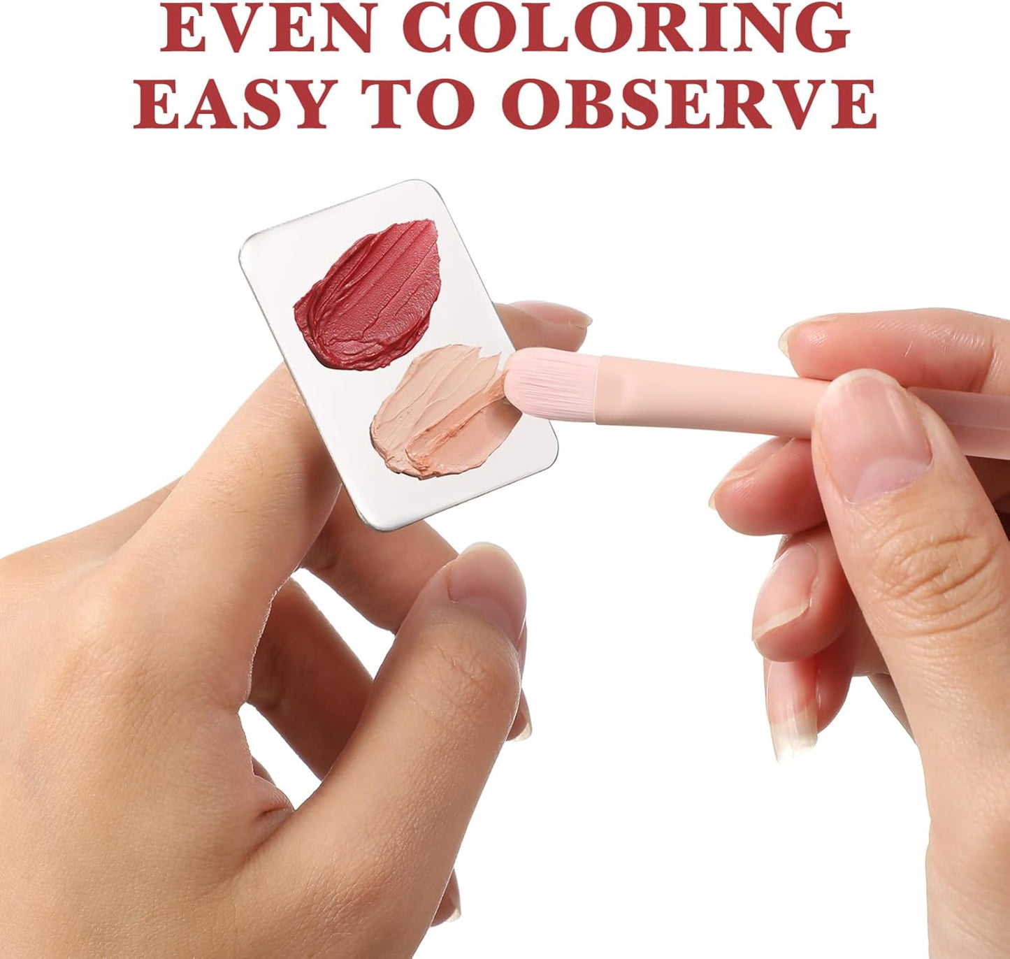 DOITOOL 10pcs Stainless Steel Nail Art Palette for Professional Mixing and Design Finger Palette for Manicure and Nail Art Easy to Clean Tool for Home and Salon Use