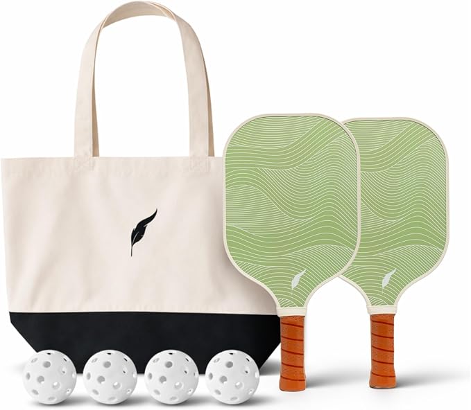 Inscribe Premium Pickleball Paddle – Single or 2 Pack Set – Fiberglass Surface, Polypropylene Honeycomb Core, Lightweight with Comfort Grip for Men & Women
