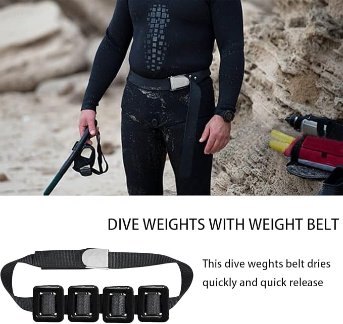 Dive Weights for Scuba Diving Weight Belt(1lb-4.4lb / 0.5kg-2kg),Vinyl Scuba Weights, Coated Dive Weights,Coated Lead Diving Weights, Dive Belt Weights for Freediving, Spearfishing