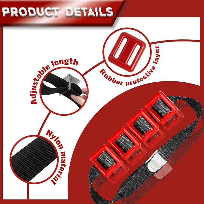 4 Pcs Scuba Weight Belt,Diving Weight Belt with Metal Block Buckle Coated Dive Weights Nylon Dive Belt Suitable for Free Diving