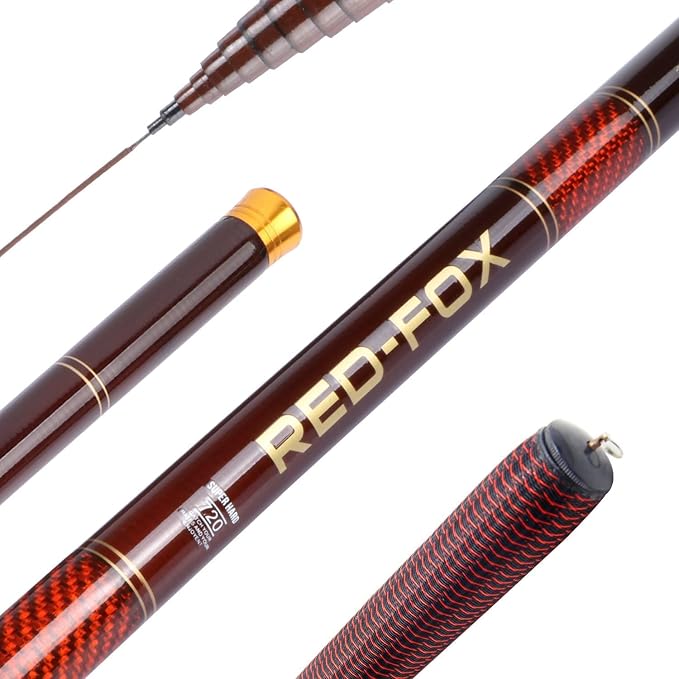 Goture Telescopic Tenkara Fishing RodPortable Hand Fishing Poles 12-24Ft | Reinforced ultralight blank resists cracking on hard runs; ideal all-round length for stream, pond & lake bank fishing
