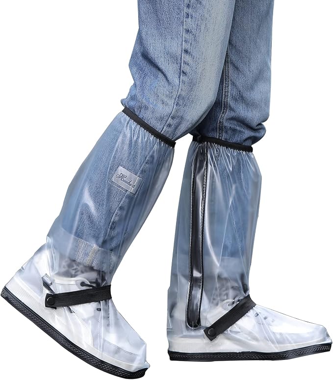 Waterproof Rain Boot Shoe Cover with Reflector Reusable & Foldable