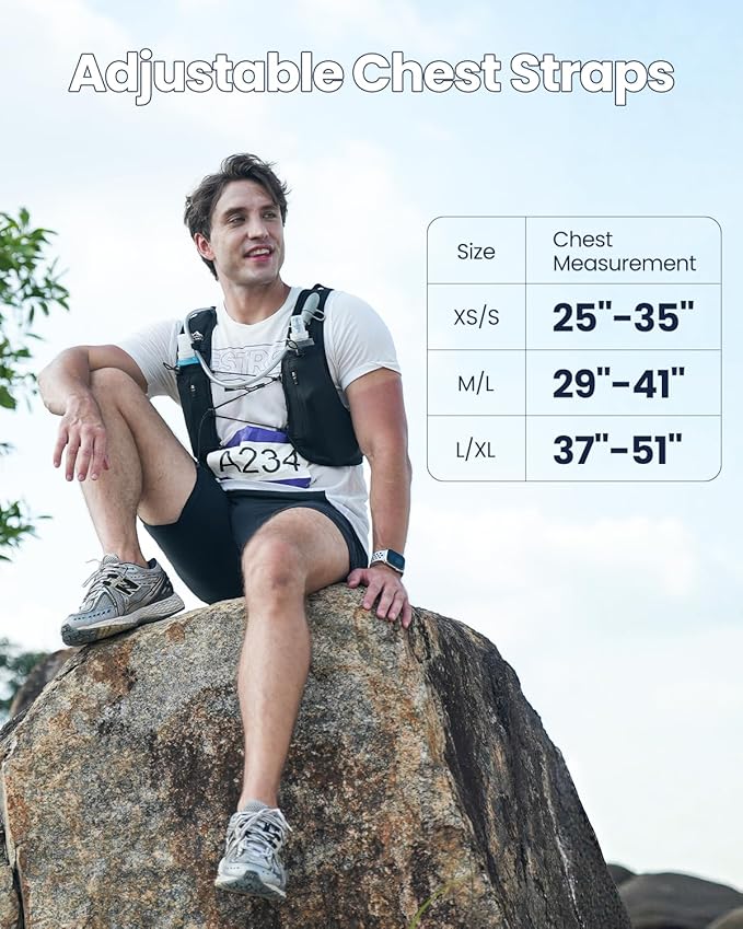 Zelvot Running Vest for Women Men, Lightweight Hydration Backpack with 2L Water Bladder, USA Original Patent, Adjustable Reflective Running Hydration Vest for Marathon Hiking Cycling