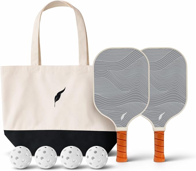 Inscribe Premium Pickleball Paddle – Single or 2 Pack Set – Fiberglass Surface, Polypropylene Honeycomb Core, Lightweight with Comfort Grip for Men & Women