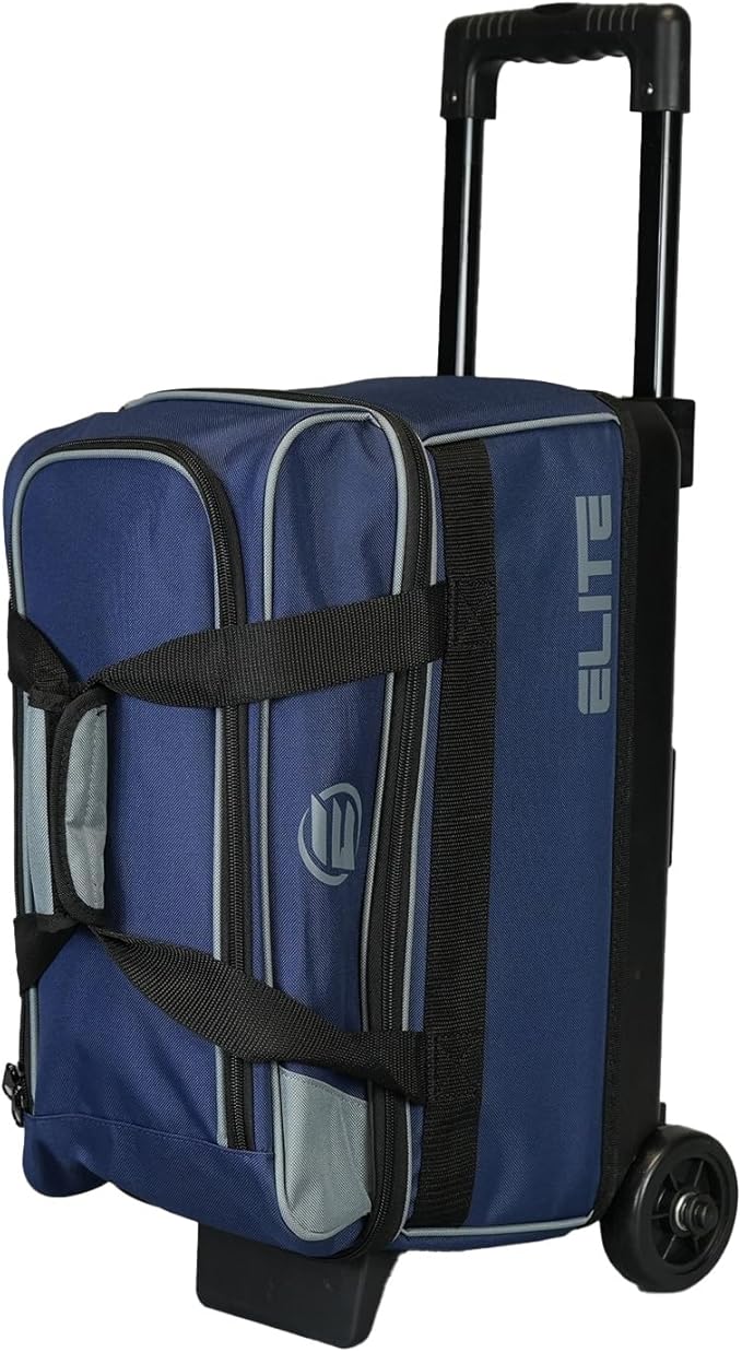 ELITE Basic Bowling Bag Double (2) Ball Roller with Rolling Wheels