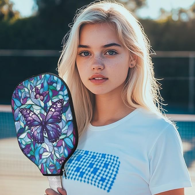 Pickleball Paddle Covers Only for Men and Women Zipper Closure Protection and Decoration