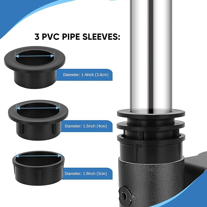 Patio Umbrella Clamp, Heavy Duty Deck Railing Umbrella Holder, Balcony Railings Mount Attaches to Railsor Fence Post Railing Bleachers Benches Tailgates Outdoor