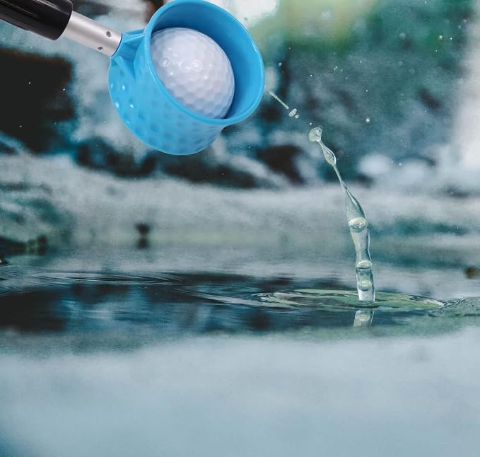 HOW TRUE Golf Ball Retriever, 12ft 15ft 18ft Aluminum Alloy Golf Ball Retriever Telescopic for Water Golf Ball Picker Grabber Golf Accessories Golf Gift