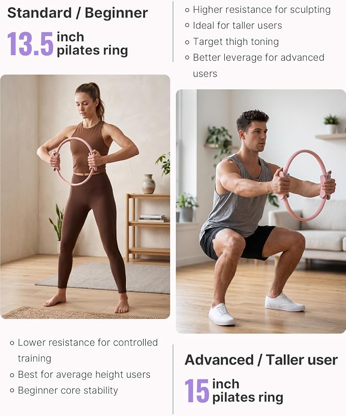 YOTTOY Pilates Ring and Ball Set, Figure 8 Resistance Bands, Stretch Bands&Guide,Pilates Equipment Set for Beginners for Home Workouts Core Strength, Yoga, Physical Therapy & Rehab