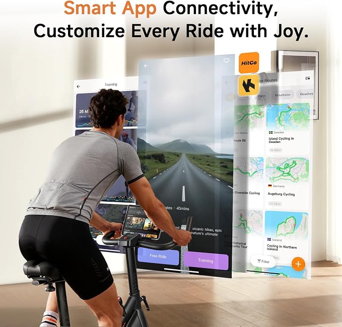 HitGo Office Exercise Bike Desk Chair,330 lbs Heavy Duty Under Desk Bike with 9-Level Height Adjustable Seat 24.4"-33.8",8-Level Resistance & Rolling Wheels,Quiet Fitness Chair for Home Office