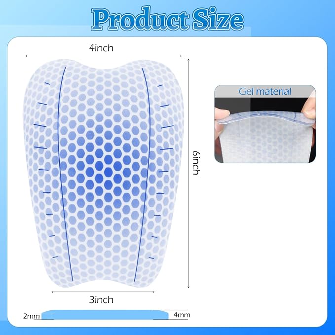 2/4/6/8 Pcs Ski Shin Guards for Boots, Gel Shin Pads for Ski & Snowboard, Lightweight Reusable Shin Protectors for Pressure Relief