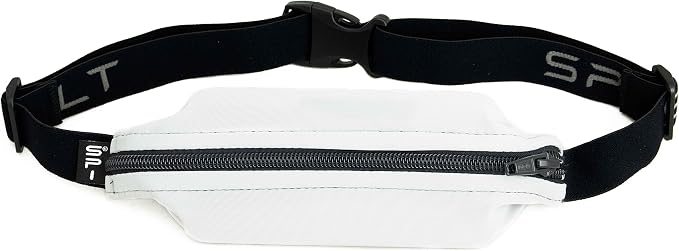 SPIbelt Running Belt Original for Women Men, Phone Holder for Running, Running Fanny Pack, Holder for Phone, Running Waist Pack, Adjustable Waist, [Fits All Phones]. Cloudy Grey with Black Zipper