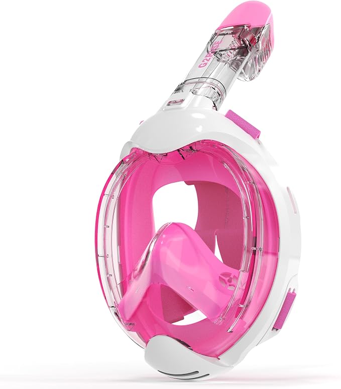 G2RISE Kids Snorkel Mask Full Face Snorkel Set, Snorkeling Gear for Kids with 180 Degree Panoramic View, Anti-Leak & Anti-Fog