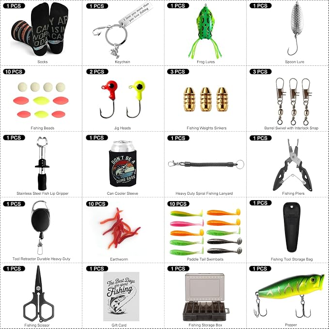 Ithmahco Fathers Day Fishing Gifts for Men Dad Unique, Funny Gifts for Fisherman Who Has Everything, Mens Fishing Gift for Birthday, Unique Gift for Fisherman Daddy Grandpa Brother Teen Boys