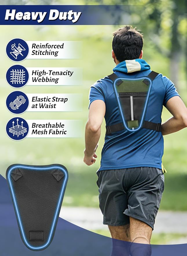 Chest Bag for Men Women, Lightweight Utility Running Chest Pack for Sports with Phone Holder for Sports Workout Jog