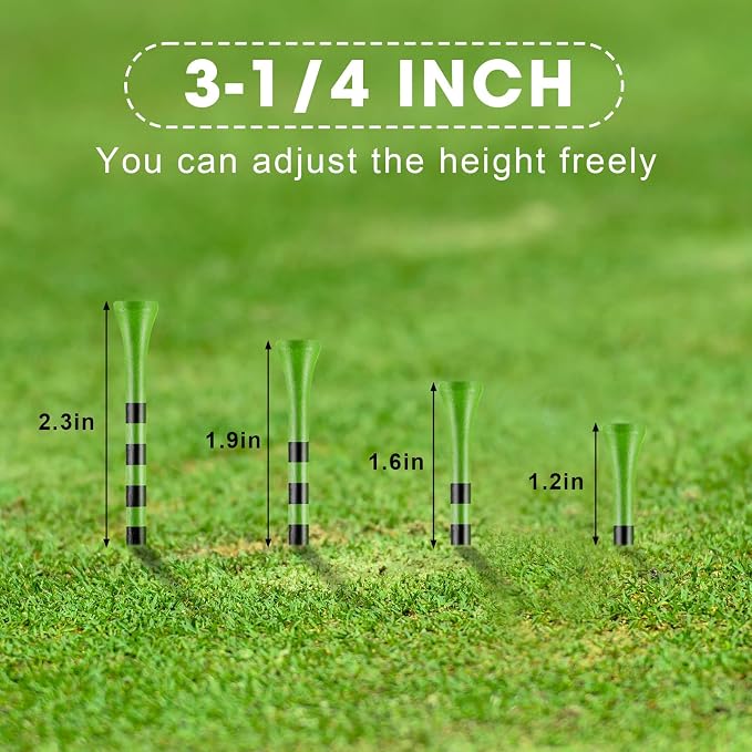 Vinsot 1000 Pcs Golf Tees Bulk 3-1/4'' Wooden Tees for Driving Range, Golf Club Accessories for Men Dad