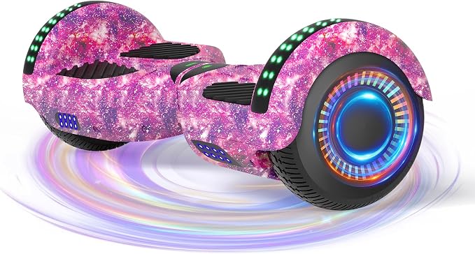 Kids Scooter with Bluetooth Speaker & Corlorful LED Lights, Dual 250W Motor 7.5 Mph Speed, Gifts for All Ages