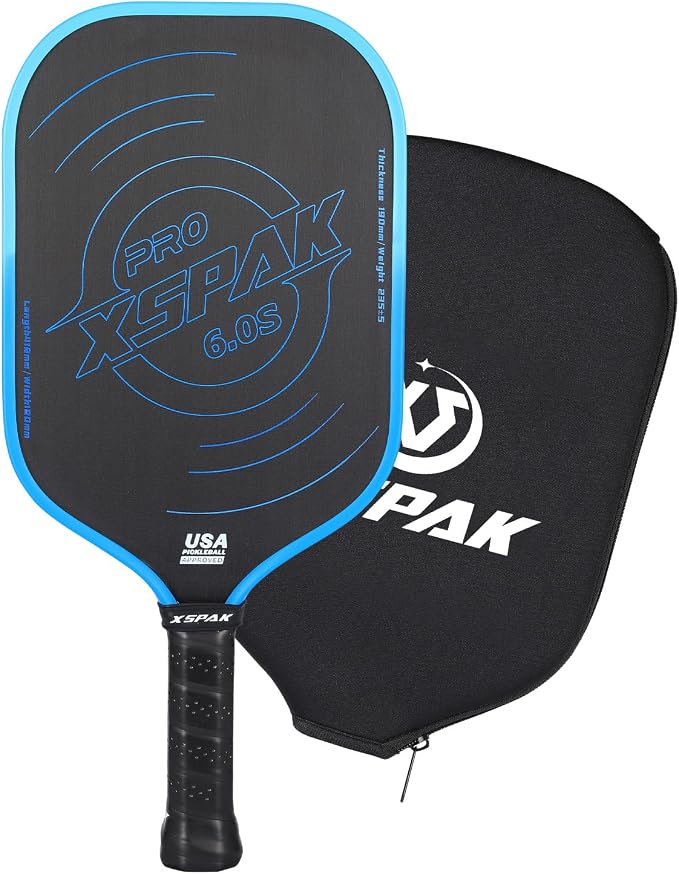Pickleball Paddle, T700 Carbon Fiber Abrasion-Resistant Surface, 19MM Polypropylene Honeycomb core, USAPA Approved, High Grit,The Sandwich Core System Higher Density Weaving Process