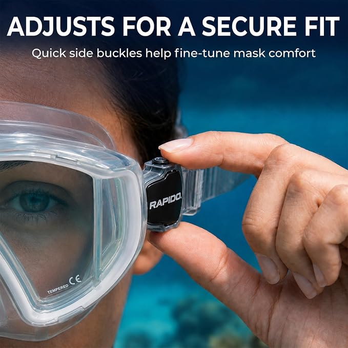 Rapido Clareza Three Lens Mask and Snorkel Combo
