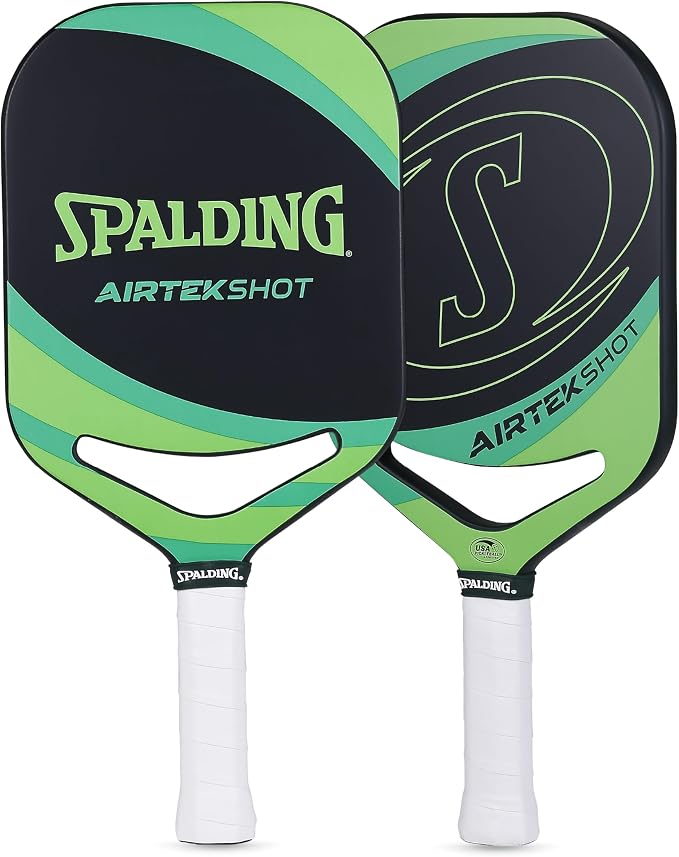 Spalding - Airtek Shot Pickleball Paddle, Airflow Carbon Fiber Face, Lightweight High-Performance Paddle for Power and Control, Durable Comfort Grip, Professional Pickleball Racket