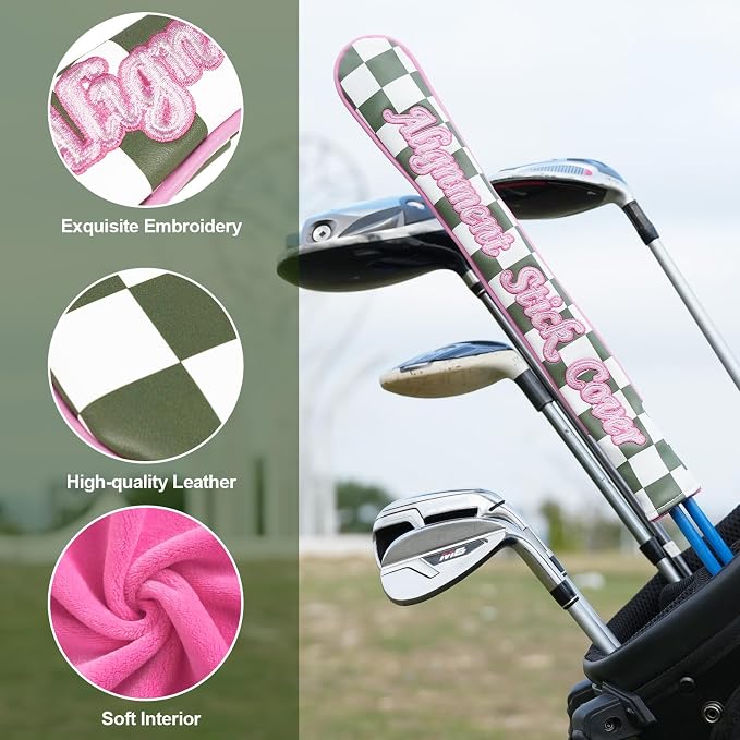 Craftsman Golf Club Cover Golf Head Cover for Driver Fairway Hybrid/Utility Woods Headcover Set Putter Head Cover for Mallet Blade DF3