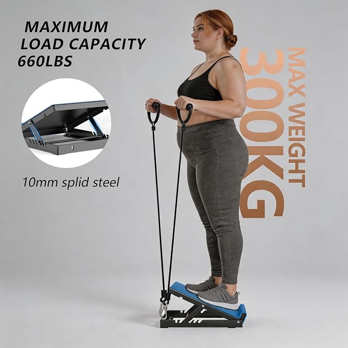 650lbs Steel Slant Board, 5-Angle Calf Stretcher for Plantar Fasciitis & Achilles Relief, Non-Slip Incline Board for Home Gym & Stretching