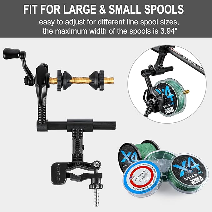 PLUSINNO Fishing Line Spooler,with Floating Fishing Net for Steelhead, Salmon, Fly, Kayak, Catfish, Bass, Trout Fishing