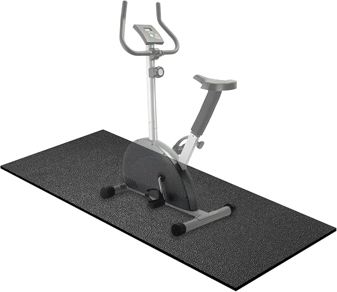 Treadmill Mat,60" x 30",6mm Thickness Exercise Equipment Mat for Carpet Hardwood Floors, Compatible with Walking Pad,Spin Bike,Elliptical Trainer,Rowing Machine