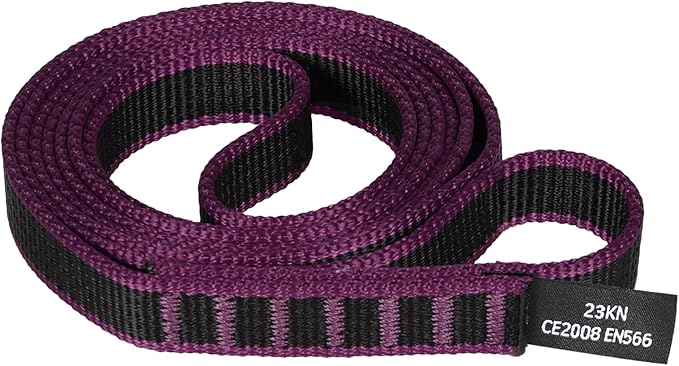 18mm Nylon Climbing Sling Runner 23KN CE2008/EN566 Certified - Webbing Straps for Outdoor Rock Climbing, Rappelling, Swing, Yoga Hammock etc