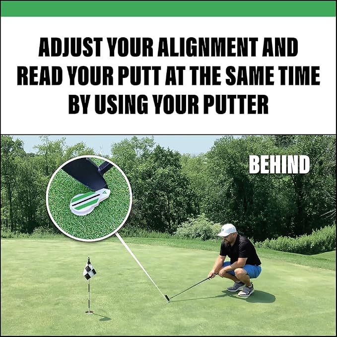 Putting Alignment Aid Tool - Golf Ball Marker - Rotate to Aim - Golf Gift Accessory for Men & Women Golfers - USGA Compliant