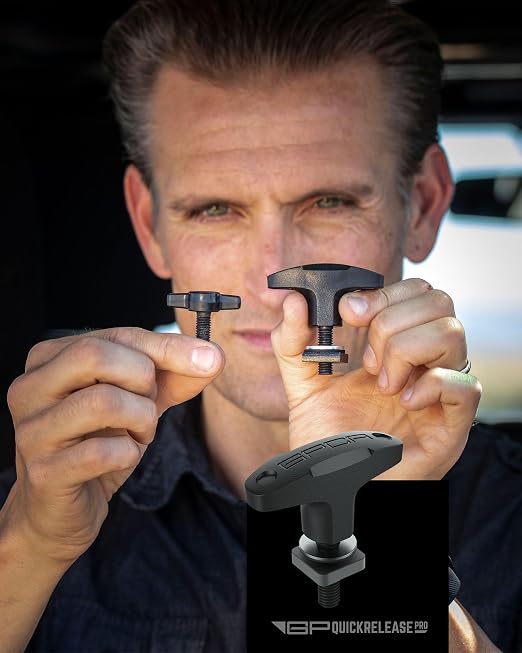 GPCA – Quick Release Hardtop Bolts, M8 25mm Thumbscrew for Ford Bronco & Jeep Accessories, Hardtop Removal, Cargo Tie Down & Cargo Hooks, D-Ring, 8 Pack (Black)