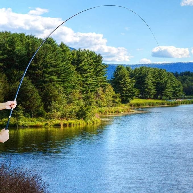 Goture Telescopic Tenkara Fishing RodPortable Hand Fishing Poles 12-24Ft | Reinforced ultralight blank resists cracking on hard runs; ideal all-round length for stream, pond & lake bank fishing