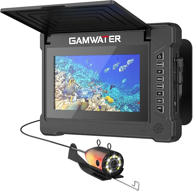 Underwater Fishing Camera, 7 Inch LCD Fishing Camera with Infrared Night Vision Light, Portable Fish Finder with 15M Cable, and Upgraded HD Lens for Ice Lake Boat Kayak Fishing,Portable Fish Finder