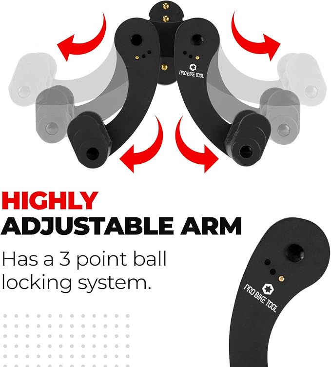 PRO BIKE TOOL Bike Wall Mount - Bike Rack for Garage Wall Mount - Horizontal Bike Storage Rack for Indoor Bicycle Storage - Wall Mounted Bike Hanger for Road, Mountain & Hybrid Bikes