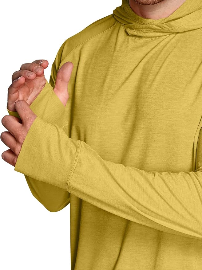 CQR Men's UPF 50+ Sun Protection Long Sleeve Quick Dry Athletic Shirts, Stretch Running Workout Hiking T-Shirts