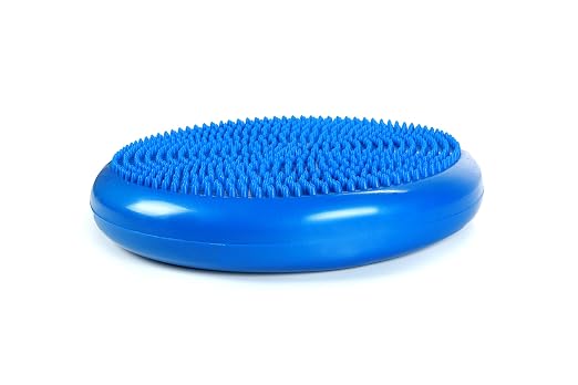 Cando-30-1870B Inflatable Balance Disc for Balance Training, Proprioception, Strengthening Lower Extremities, Posture, Back Pain, Stress Relief, Restlessness & Anxiety Blue, 14” Diameter (Pack of 5)