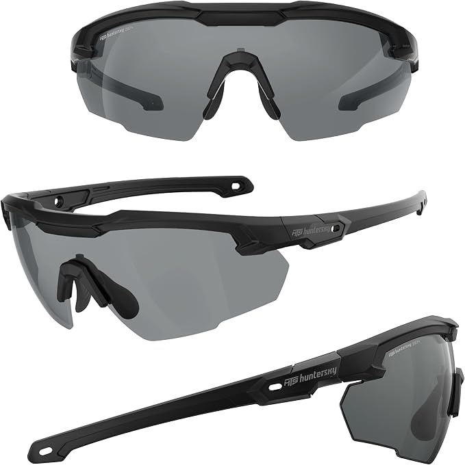 HTS HUNTERSKY Ballistic Tactical Shooting Glasses ANSI Z87+ UV400 Protective Eyewear