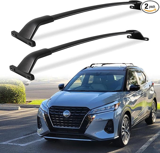 Heavy Duty Aluminum Alloy Cross Bars for Nissan Kicks 2016-2024 | Easy Installation | Warranty 2 Years | Compatible with Roof Boxes, Bags, Kayak, Bicycle Rooftop Accessories