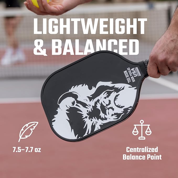 Bison Paddles: Carbon Graphite Pickleball Paddles - Lightweight Pickleball Rackets | Honeycomb Composite Core Improves Pickle Ball Placement and Increases Power | Durable Unibody Construction