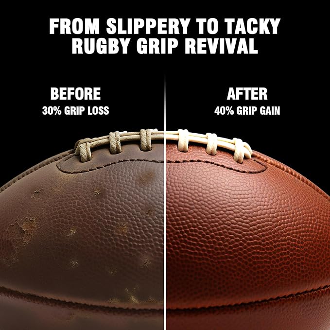 4 in 1 Football Prep Kit - for Effectively Secure Grip & Enhance Tack with 2 Football Wax & 1 Football Brush & 1 Cloth - Adult & Youth Football Leather Conditioner and Football Accessories