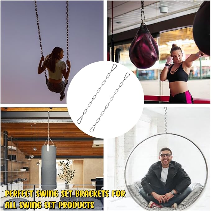 Heavy Duty Chain 440LB 40" Chains for Heavy Bag, Hammock, Swing, Outdoor Indoor Use, Rust-Resistant Secure Hanging