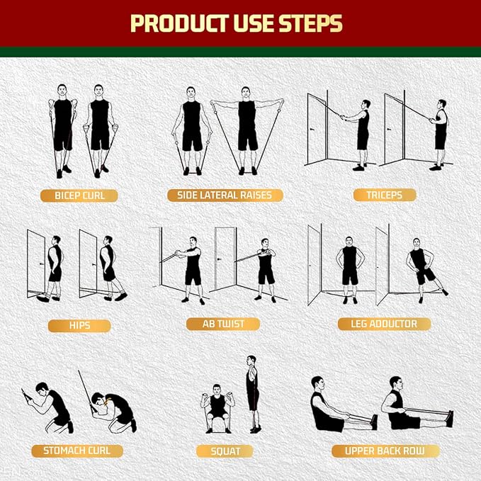 VEICK Resistance Bands Set, 10-150 LBS Stackable Exercise Bands with Handles, Ankle Straps & Door Anchor, Workout Bands for Home Gym, Yoga, Pilates, Physical Therapy for Men Women